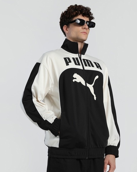 Relaxed Fit Colour-block Track Jacket