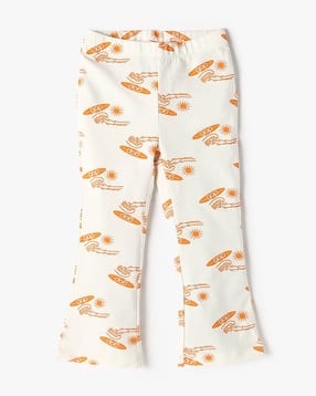 gap kids Abstract Print Bootcut Flared Knitted Leggings-picture-23