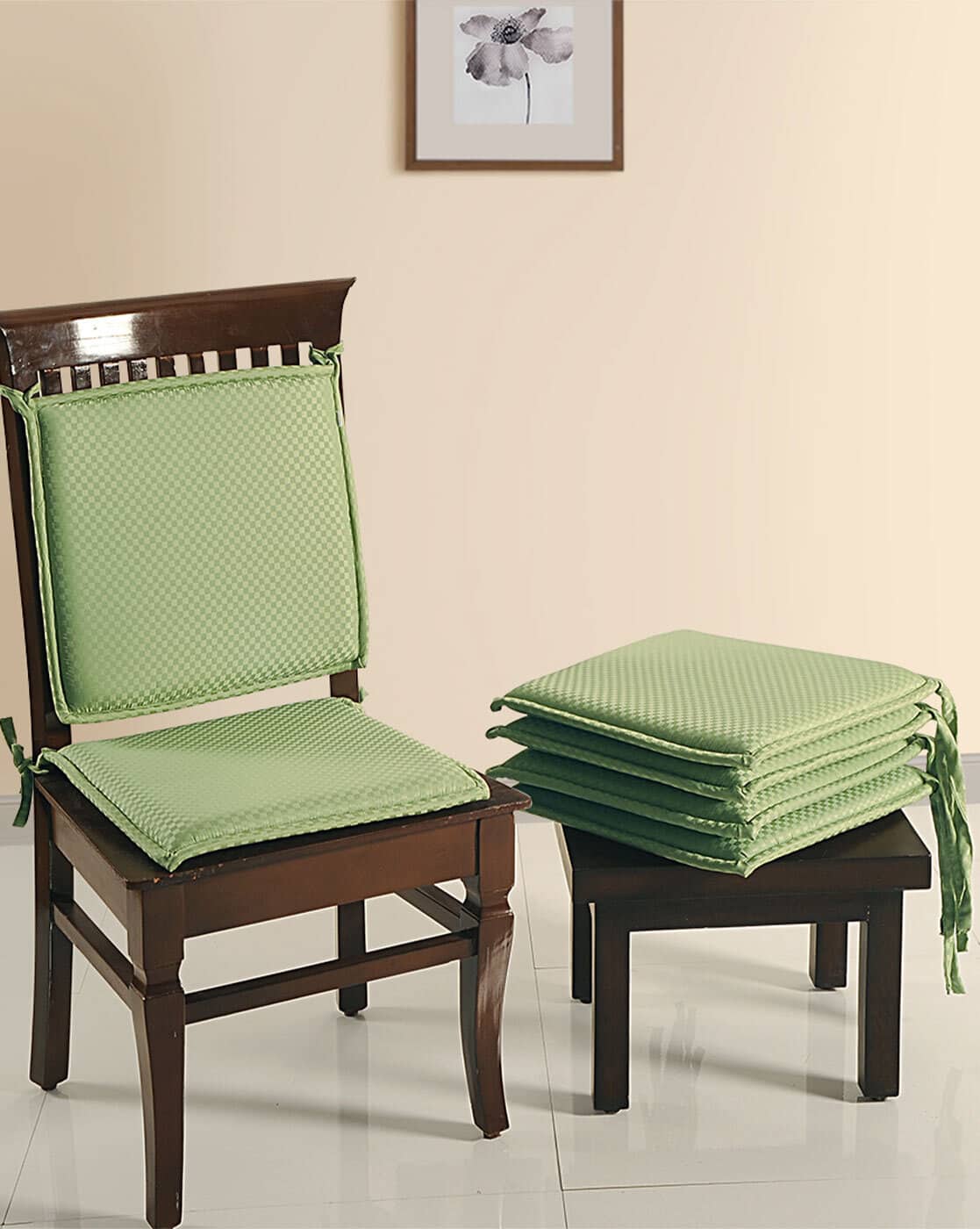 Buy Green Cushions Pillows for Home Kitchen by Swayam Online