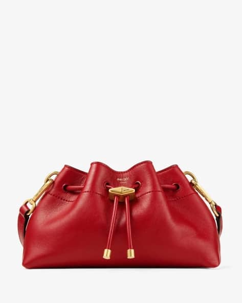 Buy Jimmy Choo Cinch S Leather Bag | Black Color Women | AJIO LUXE