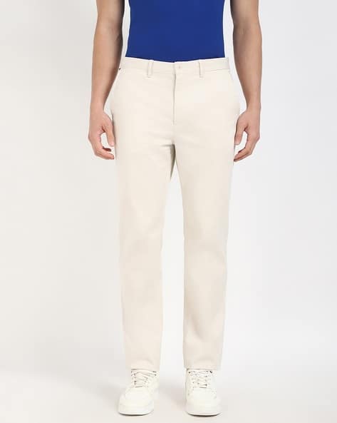 Men Denton Relaxed Fit Flat-Front Chinos