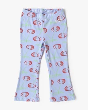 gap kids Abstract Print Bootcut Flared Knitted Leggings-picture-37