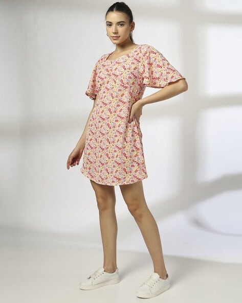 Floral Print A-Line Dress