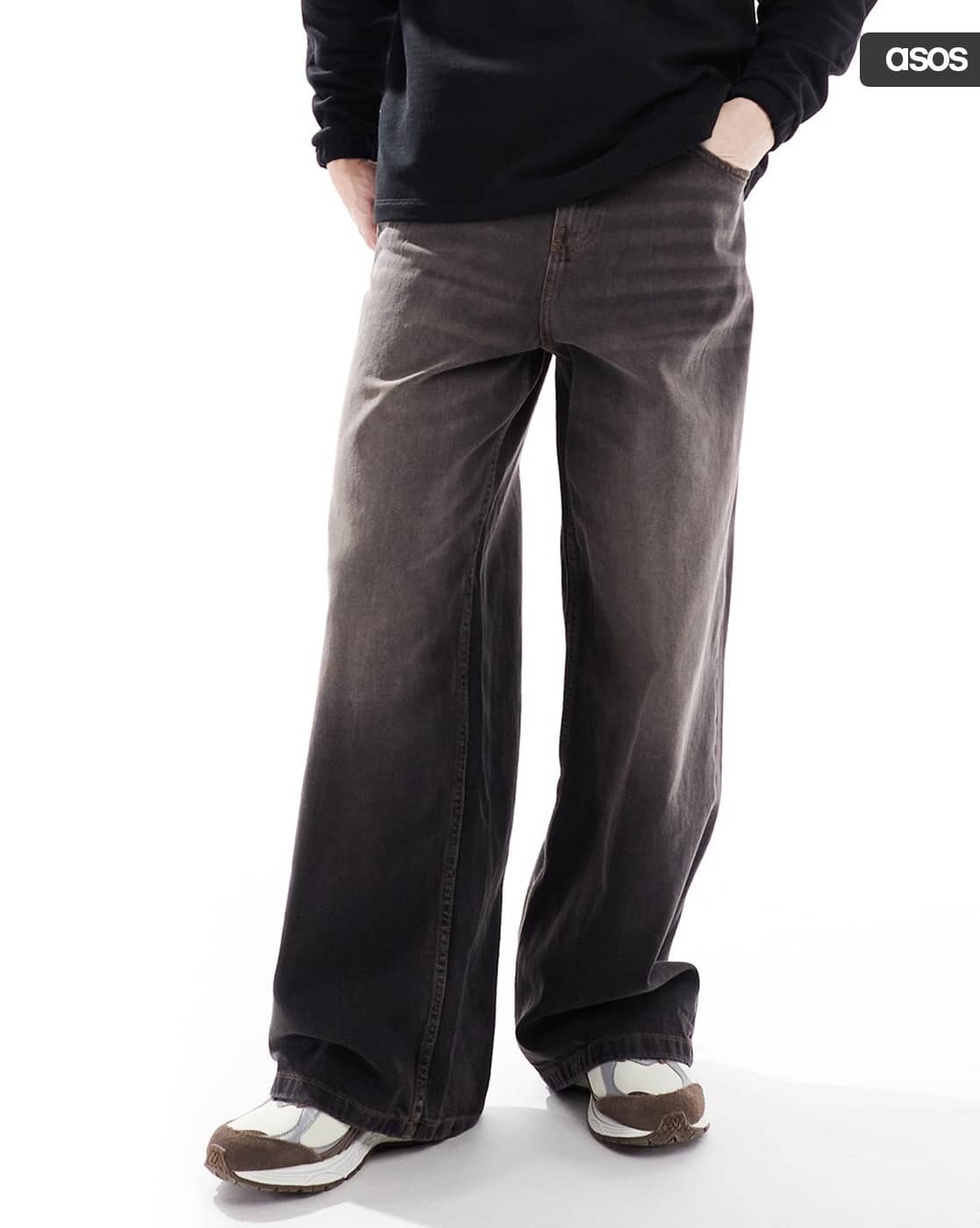 Reell Baggy Cheap Black Baggy Jeans Adjustable Waist Extreme Baggy