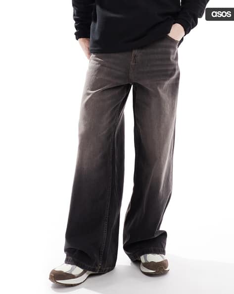 Mid-Wash Super Baggy Jeans