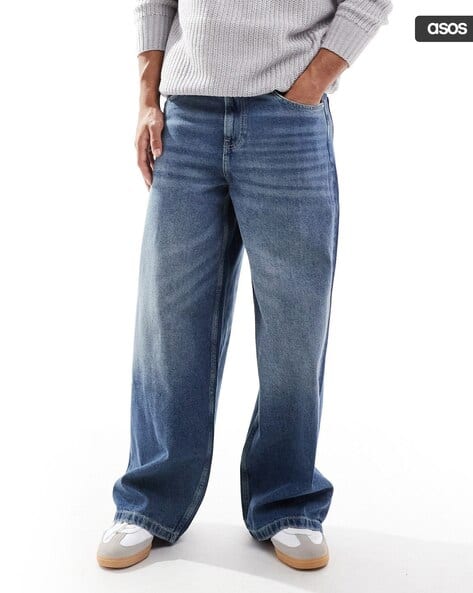 Buy Mid Wash Blue Jeans for Men by ASOS DESIGN Online