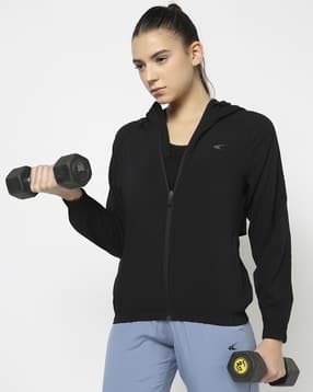 performax Women Zip-Front Regular Fit Hooded Fitness Jacket-picture-36