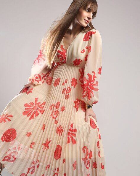 Vero Moda Women Floral Print Fit & Flare Dress