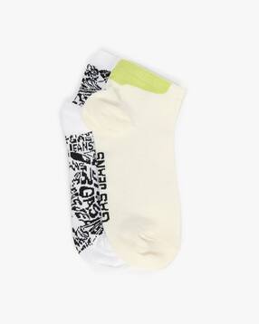 gas Men Pack of 2 Graphic-Knit Cotton Ankle-Length Socks-picture-13