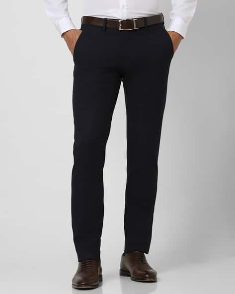 VAN HEUSEN Men Flat-Front Slim Fit Trousers