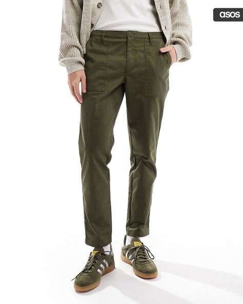 ASOS DESIGN Tapered Fit Flat-Front Chinos