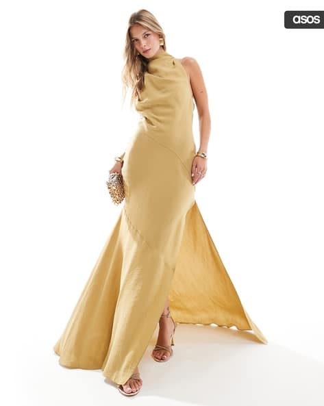 Buy Gold Dresses for Women by ASOS DESIGN Online | Ajio.com