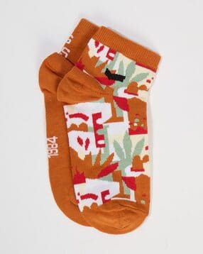gas Men Pack of 2 Graphic-Knit Ankle-Length Cotton Socks-picture-19