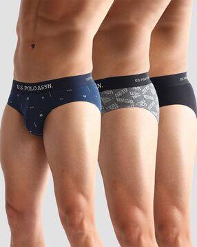 u.s. polo assn. Men Pack of 3 Briefs with Elasticated Waistband -picture-22