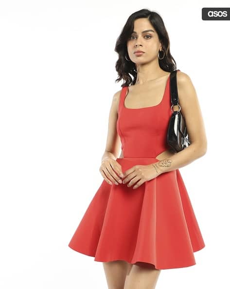 strapless open back dress Gloria One Shoulder Mesh Cutout Mini Dress • Shop American Threads main image 0