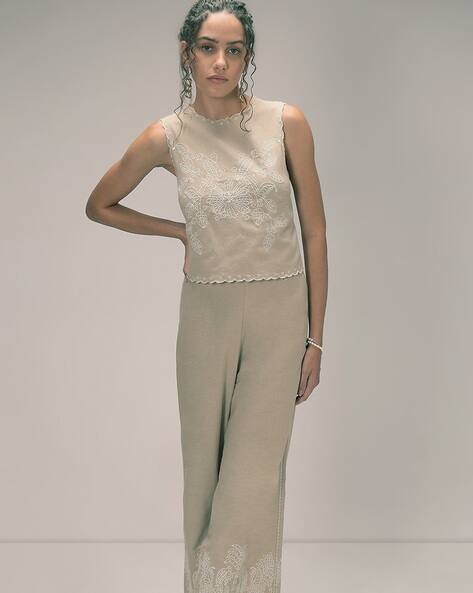 Vero Moda Women Embroidered Relaxed Fit Top
