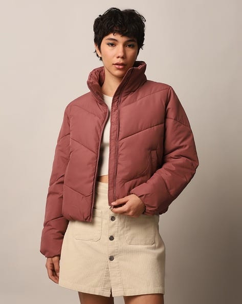 Women Regular Fit Zip-Front Puffer Jacket