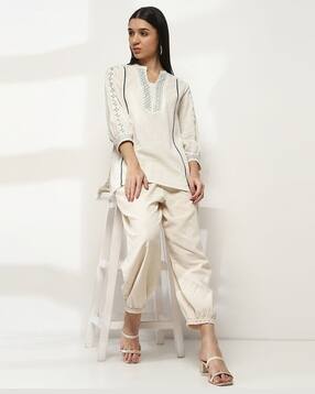 rangriti Women Straight Fit Pants with Insert Pockets-picture-31