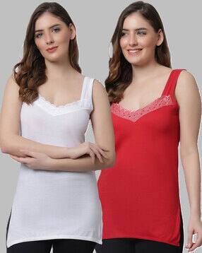 kex Women Pack of 2 Lace Camisoles-picture-15