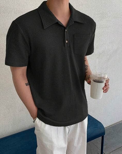 Hivora Men Regular Fit Polo T-Shirt with Patch Pocket