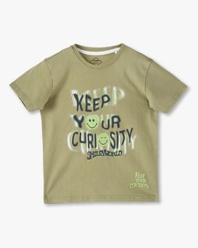 lee cooper Boys Typographic Print Print Crew-Neck T-Shirt-picture-29