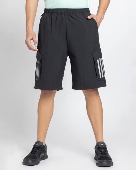 ADIDAS Men Mercedes Mc Regular Fit Cargo Shorts with Brand Print