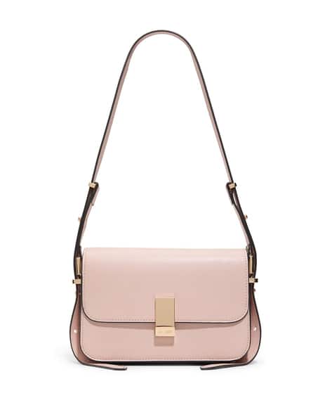 Women Logo Embossed Sling Bag with Adjustable Strap