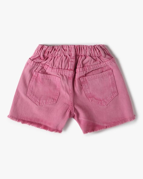 Girls OD Regular Fit Denim Shorts with Insert Pockets
