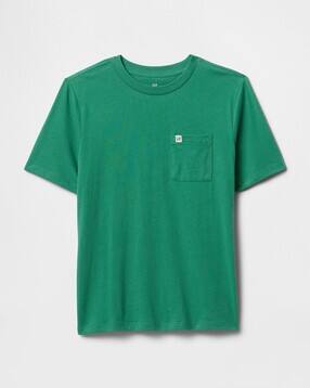 gap kids Solid Short-Sleeve Logo T-Shirt with Patch Pocket-picture-33