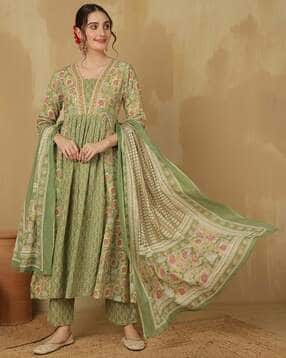 glam roots Women Floral Flared Kurta Set-picture-19