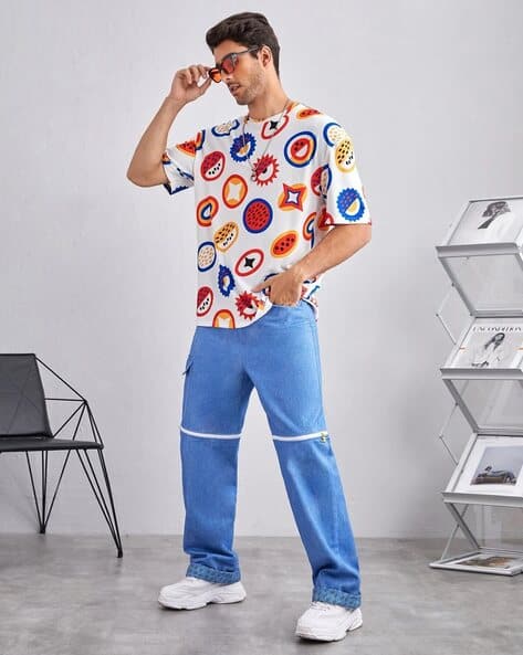 Hivora Men Graphic Print Regular Fit Crew-Neck T-Shirt