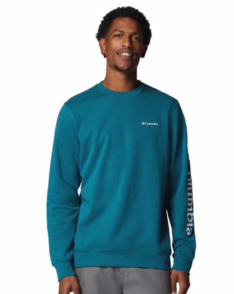 Men Typographic Print Sweatshirt with Full Sleeves