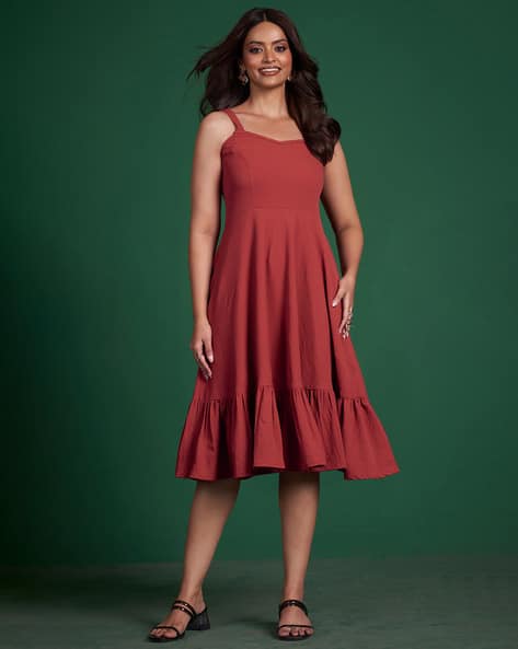 Buy Flowervelly Women A-Line Fit & Flare Dress Online | Ajio.com Buy Flowervelly Women A-Line Fit & Flare Dress Online | Ajio.com