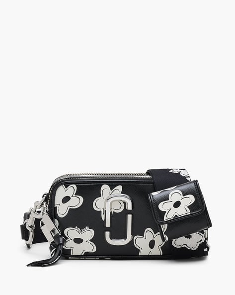 Buy MARC JACOBS The Daisy Leather Mini Snapshot Bag Black