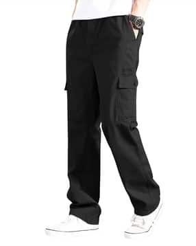 poshax Men Relaxed Fit Cargo Pants with Insert Pockets-picture-36