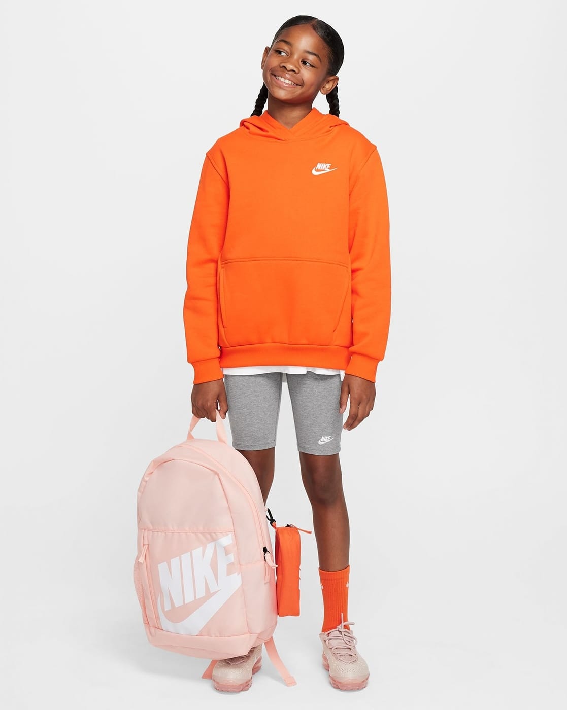 neon orange nike backpack