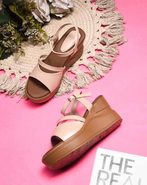 FROH FEET Women Regular Fit Wedges with Buckle Closure