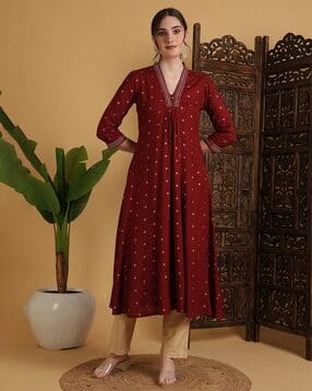 gulmohar jaipur Women Flared Kurta-picture-12