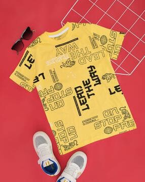 pantaloons junior Boys Typographic Print Regular Fit T-Shirt-picture-10