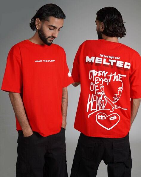 Buy Red Tshirts for Men by WHAT THE FLEX Online | Ajio.com