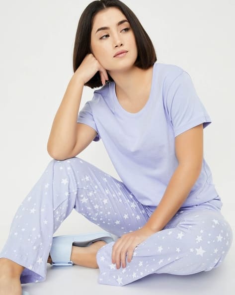 Buy LIGHT BLUE Night&LoungeWearSets for Women by MAX Online
