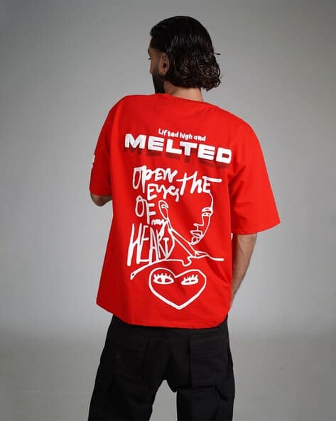Buy Red Tshirts for Men by WHAT THE FLEX Online | Ajio.com