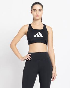 Women Pwrct Bl Training Sports Bra with Logo Print-image-29