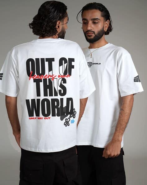 Buy White Tshirts for Men by WHAT THE FLEX Online | Ajio.com