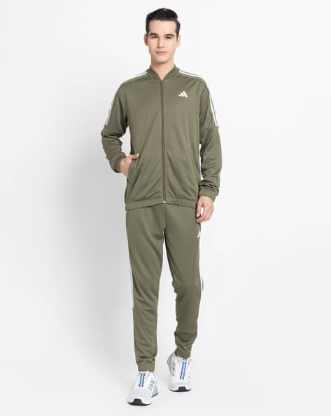 Men Regular Fit Jacket with Joggers Training Tracksuit