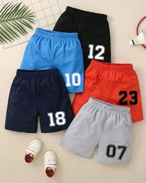 Pack of 5 Boys Printed Shorts with Elasticated Waist-image-40