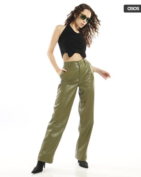 Buy Olive Green Trousers Pants for Women by ASOS DESIGN Online