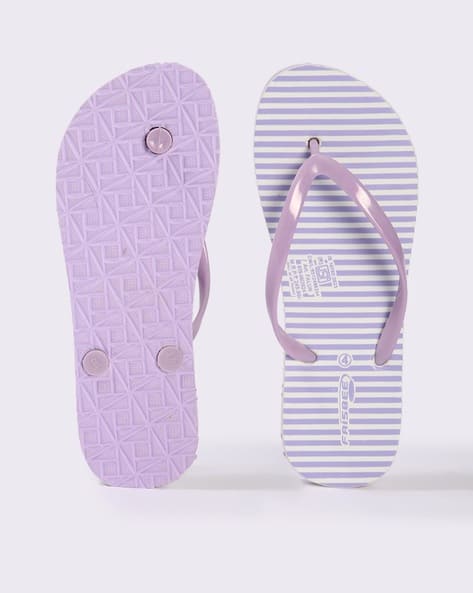 Women Printed Thong-Strap Flip-Flops