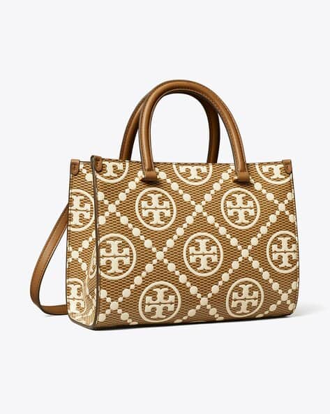 Buy Tory Burch T Monogram Contrast Embossed Top-Handle Tote Bag