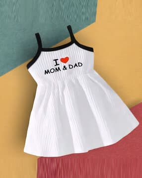 dawinar Girls Typographic Print Skater Dress-picture-10